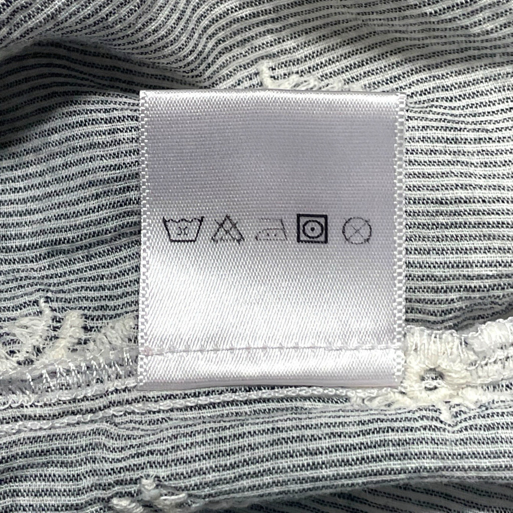 Tru Luxe Jeans Womens XL Top Embroidered Floral Wide Crochet Lace Bottom - Picture 8 of 11